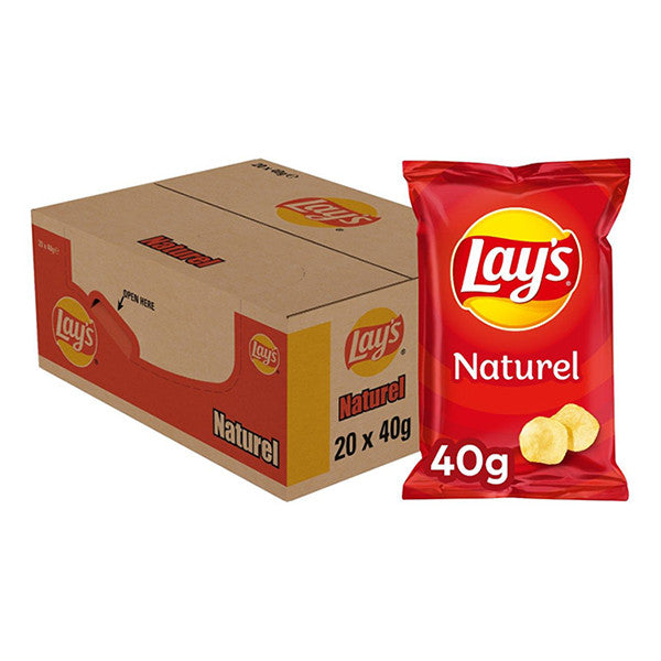 Lay's naturel 20-pack (800 gram) - Nachtbezorging mogelijk