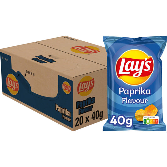 Lay's Paprika 20-pack (800 gram) - Nachtbezorging mogelijk